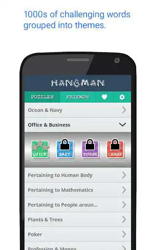 Play APK Hangman Word Puzzle Game  and enjoy Hangman Word Puzzle Game with UptoPlay com.rjs.hangman