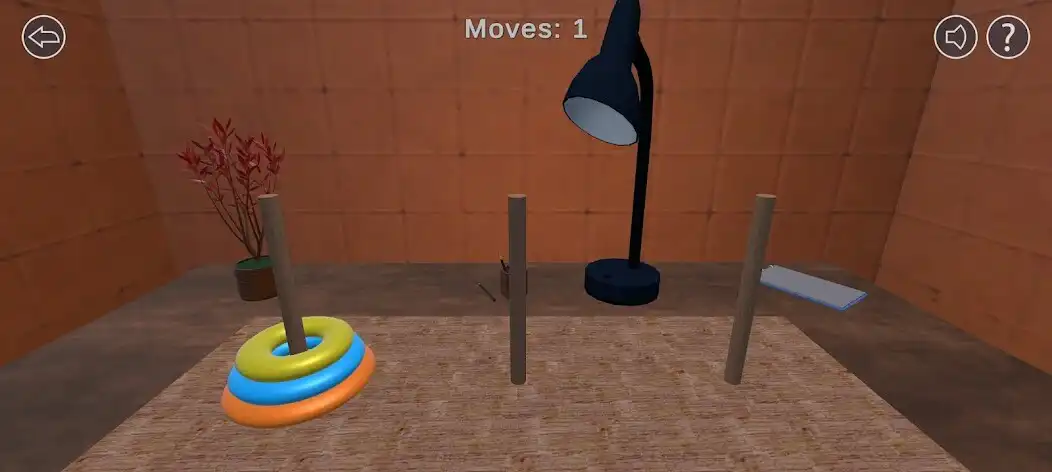 Play Hanoi Challenge 3D as an online game Hanoi Challenge 3D with UptoPlay