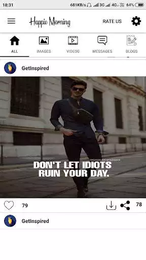 Play Happie Morning - Motivational Quotes  and enjoy Happie Morning - Motivational Quotes with UptoPlay