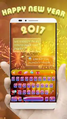 Play Happy 2017 New Year Keyboard Theme