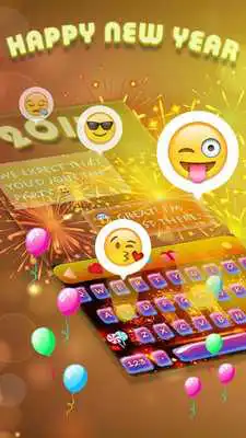 Play Happy 2017 New Year Keyboard Theme