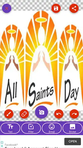 Play Happy All Saints Day: Greeting as an online game Happy All Saints Day: Greeting with UptoPlay