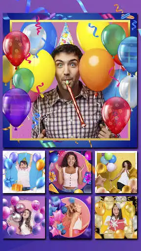 Play Happy birthday frames collection - stickers  and enjoy Happy birthday frames collection - stickers with UptoPlay