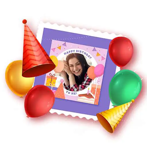 Play Happy birthday photo frame with greeting cards APK