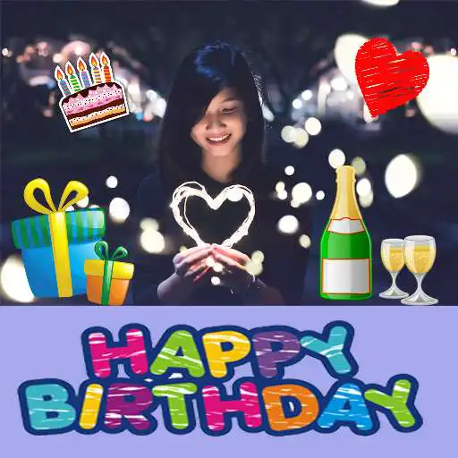 Free play online Happy Birthday Stickers Pack Editor To Make Card APK