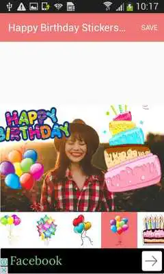 Play Happy Birthday Stickers Pack Editor To Make Card