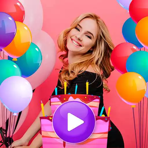 Play Happy birthday video with photos and music APK