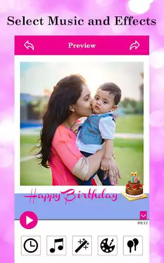 Play Happy Birthday Video With Slide Show Maker as an online game Happy Birthday Video With Slide Show Maker with UptoPlay