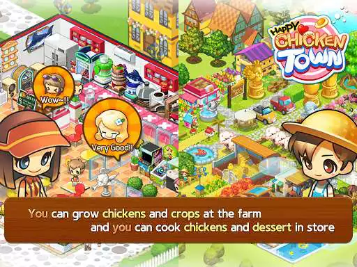 Play Happy Chicken Town (Farm  Restaurant) as an online game Happy Chicken Town (Farm  Restaurant) with UptoPlay