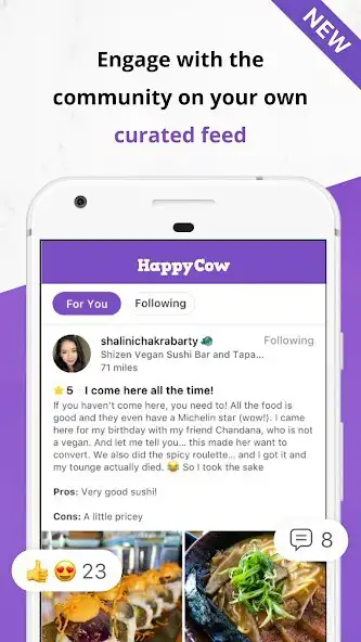 Play HappyCow - Find Vegan Food as an online game HappyCow - Find Vegan Food with UptoPlay