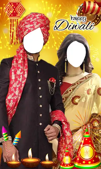 Play Happy Diwali Couple Photo Suit as an online game Happy Diwali Couple Photo Suit with UptoPlay