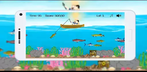 Play Happy Fishing! as an online game Happy Fishing! with UptoPlay