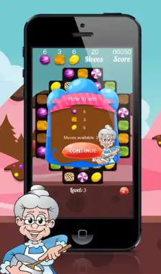 Play Happy Granny : Candy Match 3 Puzzle