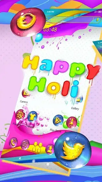 Play Happy Holi Launcher Theme  and enjoy Happy Holi Launcher Theme with UptoPlay