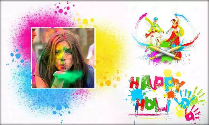 Play Happy Holi Photo Frame 2018