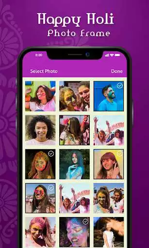 Play Happy Holi Photo Frame Editor as an online game Happy Holi Photo Frame Editor with UptoPlay