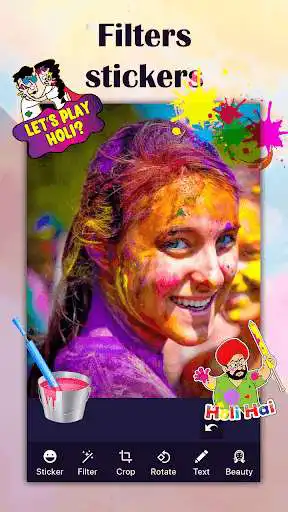 Play Happy Holi Video Maker as an online game Happy Holi Video Maker with UptoPlay