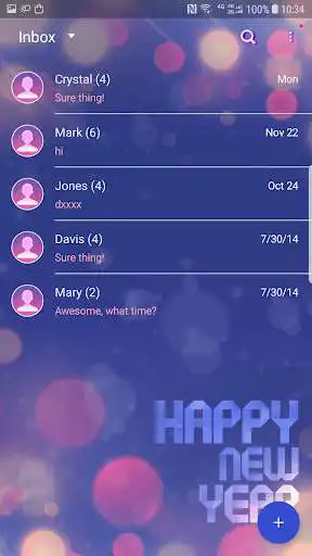 Play Happy New year 2019 skin 1 for Handcent Next SMS as an online game Happy New year 2019 skin 1 for Handcent Next SMS with UptoPlay