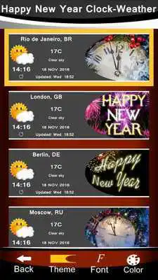 Play Happy New Year Clock-Weather