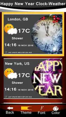 Play Happy New Year Clock-Weather