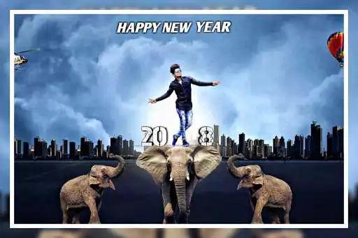 Play Happy New Year Photo Frame 2018 as an online game Happy New Year Photo Frame 2018 with UptoPlay