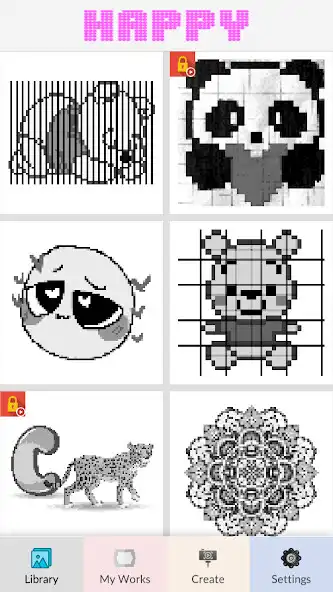 Play Happy Pixel Art Coloring  and enjoy Happy Pixel Art Coloring with UptoPlay