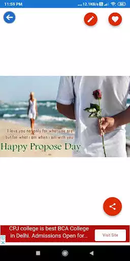 Play Happy Propose day:Greeting,Photo Frames,GIF,Quotes as an online game Happy Propose day:Greeting,Photo Frames,GIF,Quotes with UptoPlay