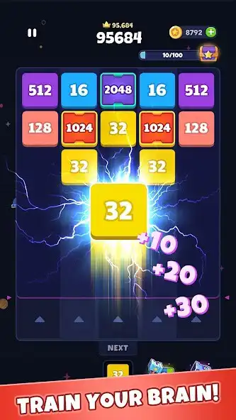 Play Happy Puzzle™ Shoot Block 2048 as an online game Happy Puzzle™ Shoot Block 2048 with UptoPlay