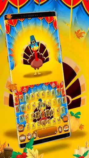 Play APK Happy Thanksgiving Day Emoji Keyboard  and enjoy Happy Thanksgiving Day Emoji Keyboard with UptoPlay com.kkkeyboard.emoji.keyboard.theme.ThanksgivingDayTheme