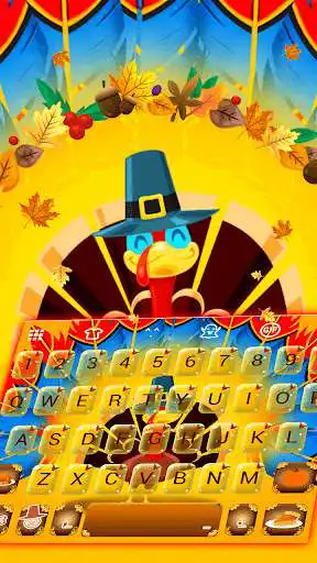 Play APK Happy Thanksgiving Day Emoji Keyboard  and enjoy Happy Thanksgiving Day Emoji Keyboard with UptoPlay com.kkkeyboard.emoji.keyboard.theme.ThanksgivingDayTheme