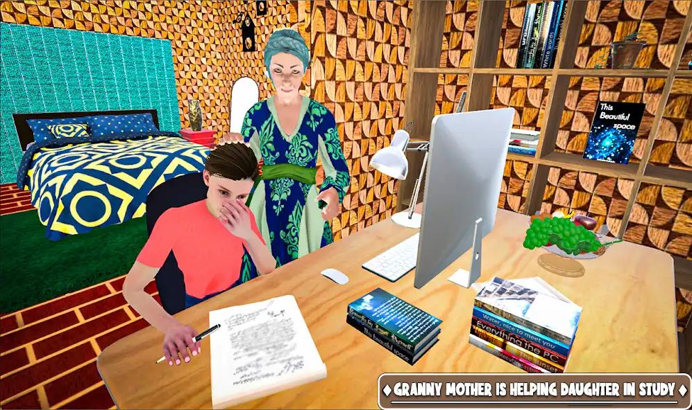 Play Happy Virtual Granny Family 3D as an online game Happy Virtual Granny Family 3D with UptoPlay
