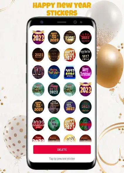 Play Happy Years Stickers as an online game Happy Years Stickers with UptoPlay