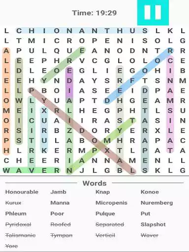 Play Hard Word Search