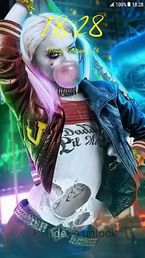Play Harley Quin Pattern Lock Screen