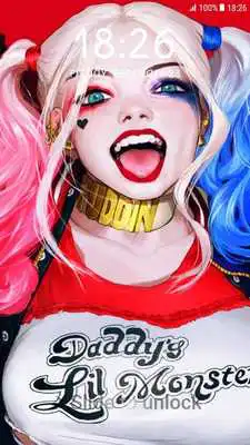 Play Harley Quin Pattern Lock Screen