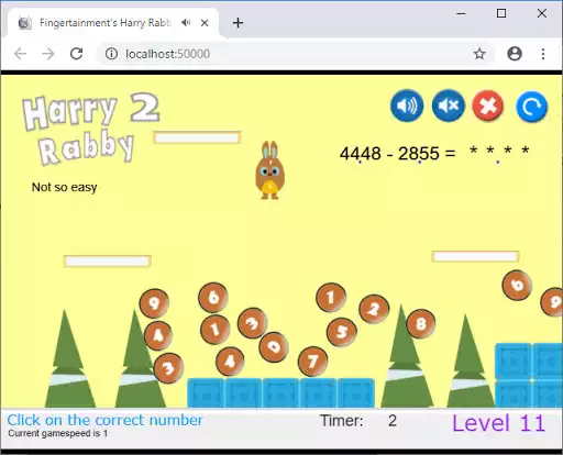 Play HarryRabby2 Math Subtraction with 2 decimals FREE as an online game HarryRabby2 Math Subtraction with 2 decimals FREE with UptoPlay