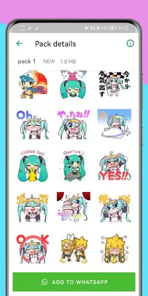 Play Hatsune Stickers Miku WAStick  and enjoy Hatsune Stickers Miku WAStick with UptoPlay