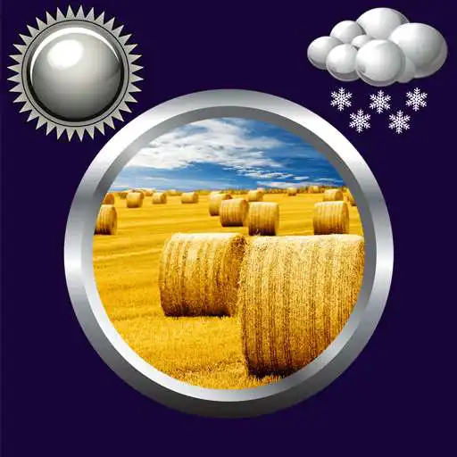 Free play online Hay Bales Clock Weather Widget  APK