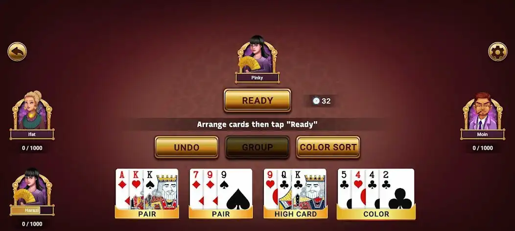 Play Hazari Royal 1000 Points Game as an online game Hazari Royal 1000 Points Game with UptoPlay