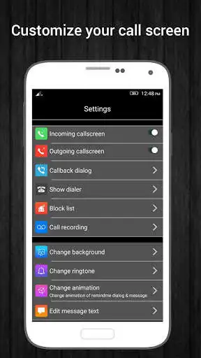 Play HD Phone 7 Black Caller Screen