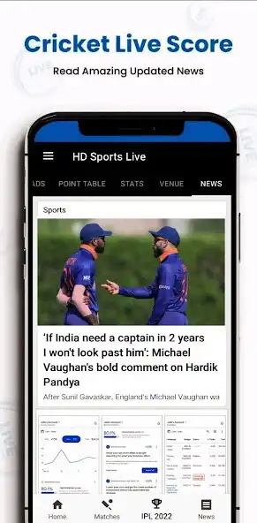 Play HD Sports - Live Cricket Score as an online game HD Sports - Live Cricket Score with UptoPlay