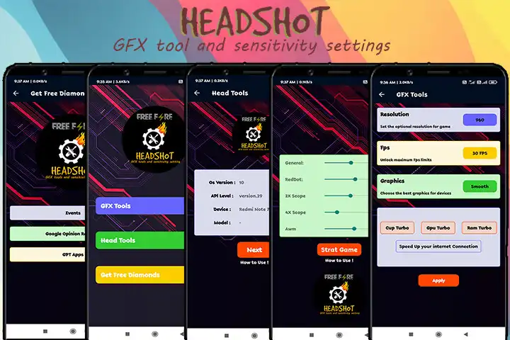 Play Headshot GFX Tool For FF  and enjoy Headshot GFX Tool For FF with UptoPlay