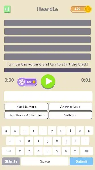 Play Heardle - Guess the Song  and enjoy Heardle - Guess the Song with UptoPlay