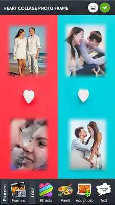 Play Heart collage Photo Frame