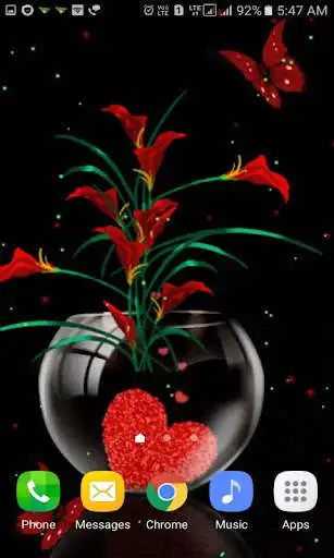 Play Heart Flowers Pot LWP as an online game Heart Flowers Pot LWP with UptoPlay