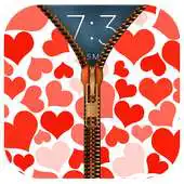 Free play online Heart Love Zipper Lock Screen APK