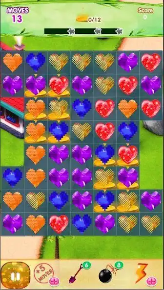Play Hearts Cross Puzzle as an online game Hearts Cross Puzzle with UptoPlay