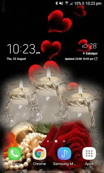 Play Hearts Falling Live Wallpaper