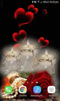 Play Hearts Falling Live Wallpaper