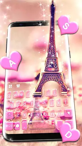 Play Hearts Love Paris Keyboard Theme as an online game Hearts Love Paris Keyboard Theme with UptoPlay
